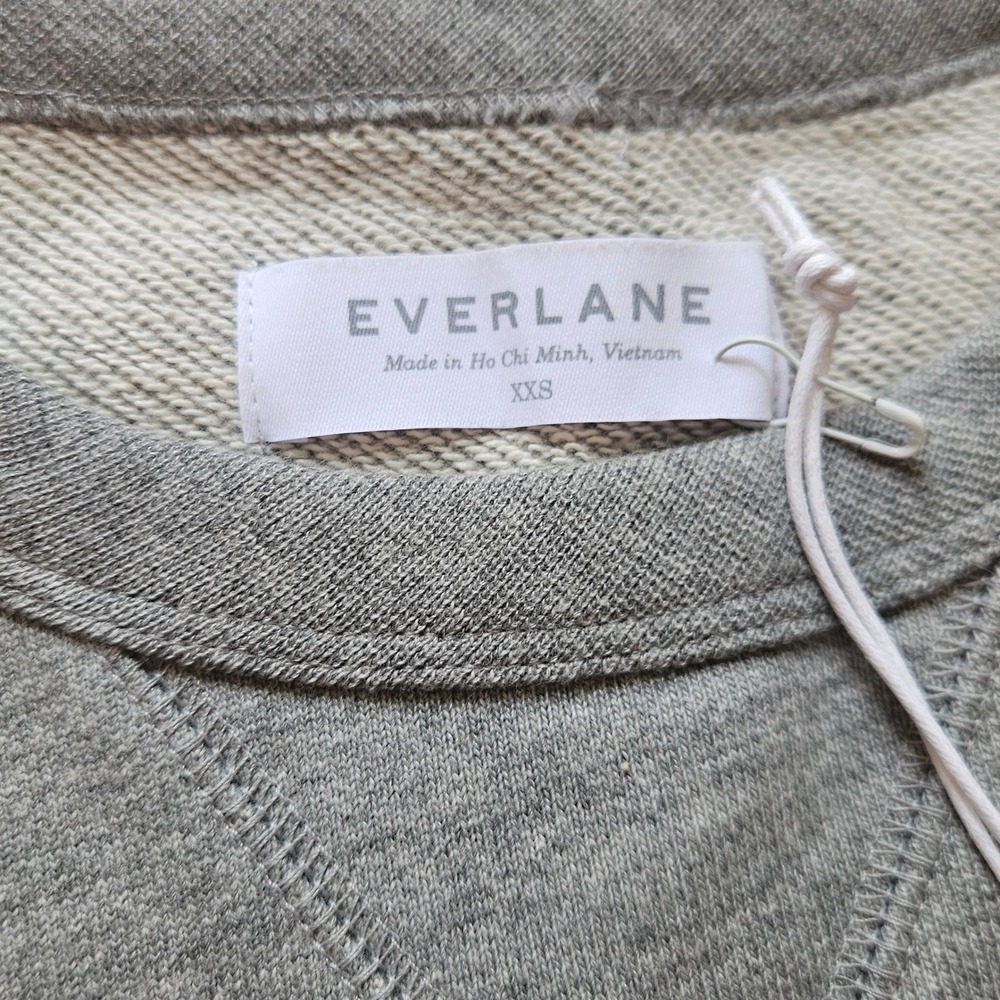 Everlane The Classic French Terry Crewneck Sweatshirt Heather Gray XXS‎ - Picture 9 of 13
